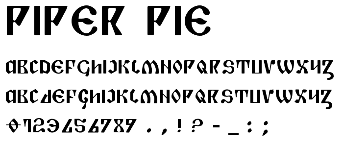 Piper Pie font
